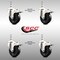 Service Caster 4 Inch 316SS Soft Rubber Swivel 12mm Threaded Stem Caster Set Lock Brake SCC SCC-SS316TSTTL20S414-SRS-M1215-4 - alternate 2